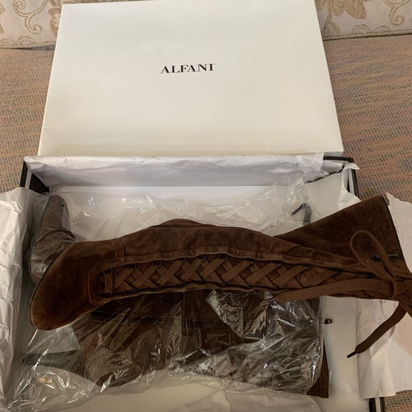 Alfani boots new brown suede style VIVABRNS - Picture 3 of 3